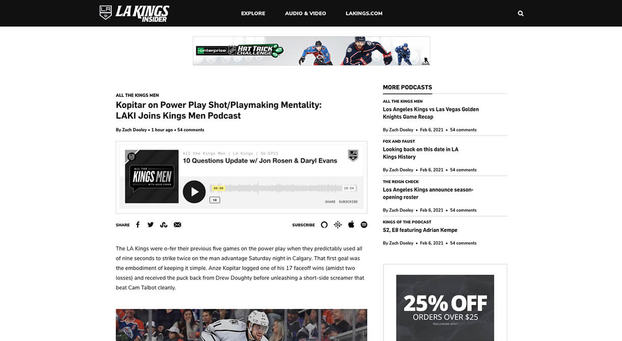 Official Los Angeles Kings Website